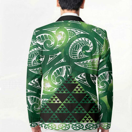 Matariki New Zealand Blazer NZ Niho Taniwha Maori New Year Green Galaxy