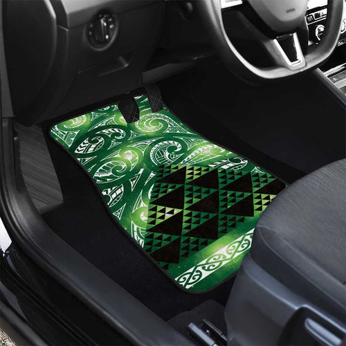 Matariki New Zealand Car Mats NZ Niho Taniwha Maori New Year Green Galaxy