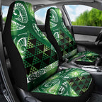 Matariki New Zealand Car Seat Cover NZ Niho Taniwha Maori New Year Green Galaxy