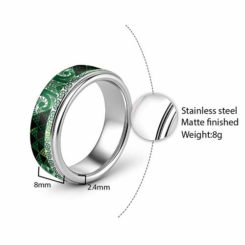 Matariki New Zealand Classic Ring NZ Niho Taniwha Maori New Year Green Galaxy