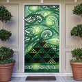 Matariki New Zealand Door Cover NZ Niho Taniwha Maori New Year Green Galaxy