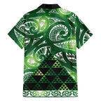 Matariki New Zealand Family Matching Summer Maxi Dress and Hawaiian Shirt NZ Niho Taniwha Maori New Year Green Galaxy