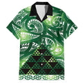 Matariki New Zealand Hawaiian Shirt NZ Niho Taniwha Maori New Year Green Galaxy