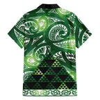 Matariki New Zealand Hawaiian Shirt NZ Niho Taniwha Maori New Year Green Galaxy
