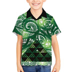 Matariki New Zealand Hawaiian Shirt NZ Niho Taniwha Maori New Year Green Galaxy
