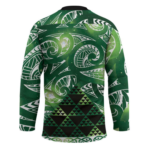 Matariki New Zealand Hockey Jersey NZ Niho Taniwha Maori New Year Green Galaxy