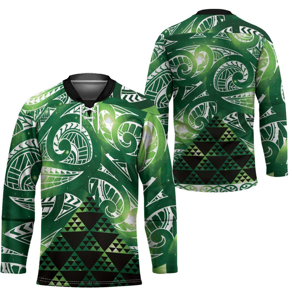 Matariki New Zealand Hockey Jersey NZ Niho Taniwha Maori New Year Green Galaxy