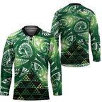 Matariki New Zealand Hockey Jersey NZ Niho Taniwha Maori New Year Green Galaxy