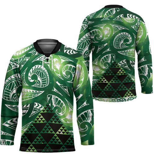 Matariki New Zealand Hockey Jersey NZ Niho Taniwha Maori New Year Green Galaxy