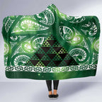 Matariki New Zealand Hooded Blanket NZ Niho Taniwha Maori New Year Green Galaxy