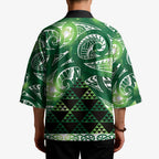 Matariki New Zealand Kimono NZ Niho Taniwha Maori New Year Green Galaxy