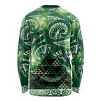 Matariki New Zealand Long Sleeve Shirt NZ Niho Taniwha Maori New Year Green Galaxy