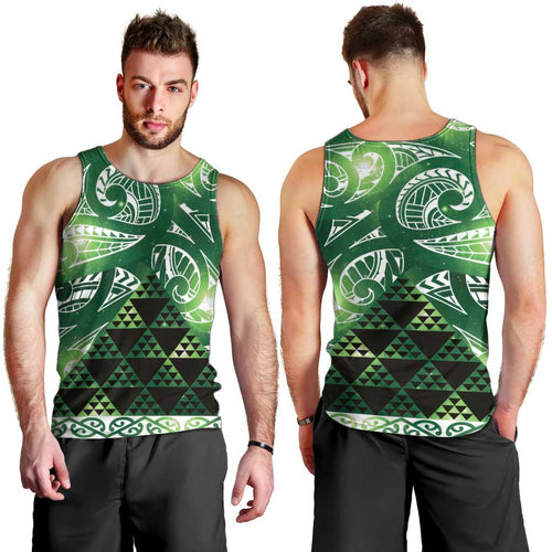 Matariki New Zealand Men Tank Top NZ Niho Taniwha Maori New Year Green Galaxy