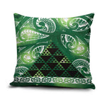 Matariki New Zealand Pillow Cover NZ Niho Taniwha Maori New Year Green Galaxy