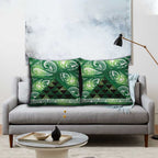 Matariki New Zealand Pillow Cover NZ Niho Taniwha Maori New Year Green Galaxy