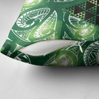 Matariki New Zealand Pillow Cover NZ Niho Taniwha Maori New Year Green Galaxy
