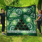 Matariki New Zealand Quilt NZ Niho Taniwha Maori New Year Green Galaxy