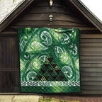 Matariki New Zealand Quilt NZ Niho Taniwha Maori New Year Green Galaxy