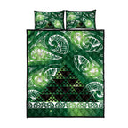 Matariki New Zealand Quilt Bed Set NZ Niho Taniwha Maori New Year Green Galaxy