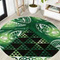 Matariki New Zealand Round Carpet NZ Niho Taniwha Maori New Year Green Galaxy