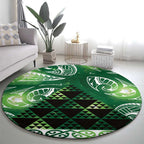 Matariki New Zealand Round Carpet NZ Niho Taniwha Maori New Year Green Galaxy