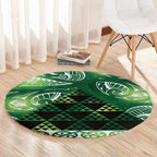 Matariki New Zealand Round Carpet NZ Niho Taniwha Maori New Year Green Galaxy
