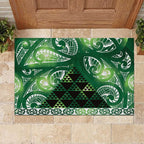 Matariki New Zealand Rubber Doormat NZ Niho Taniwha Maori New Year Green Galaxy