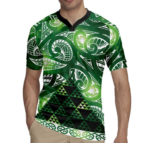 Matariki New Zealand Rugby Jersey NZ Niho Taniwha Maori New Year Green Galaxy