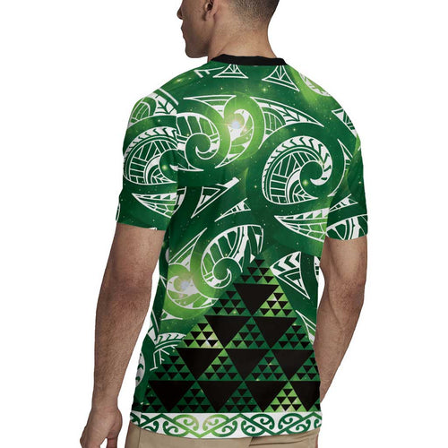 Matariki New Zealand Rugby Jersey NZ Niho Taniwha Maori New Year Green Galaxy