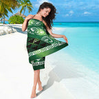 Matariki New Zealand Sarong NZ Niho Taniwha Maori New Year Green Galaxy