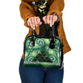 Matariki New Zealand Shoulder Handbag NZ Niho Taniwha Maori New Year Green Galaxy