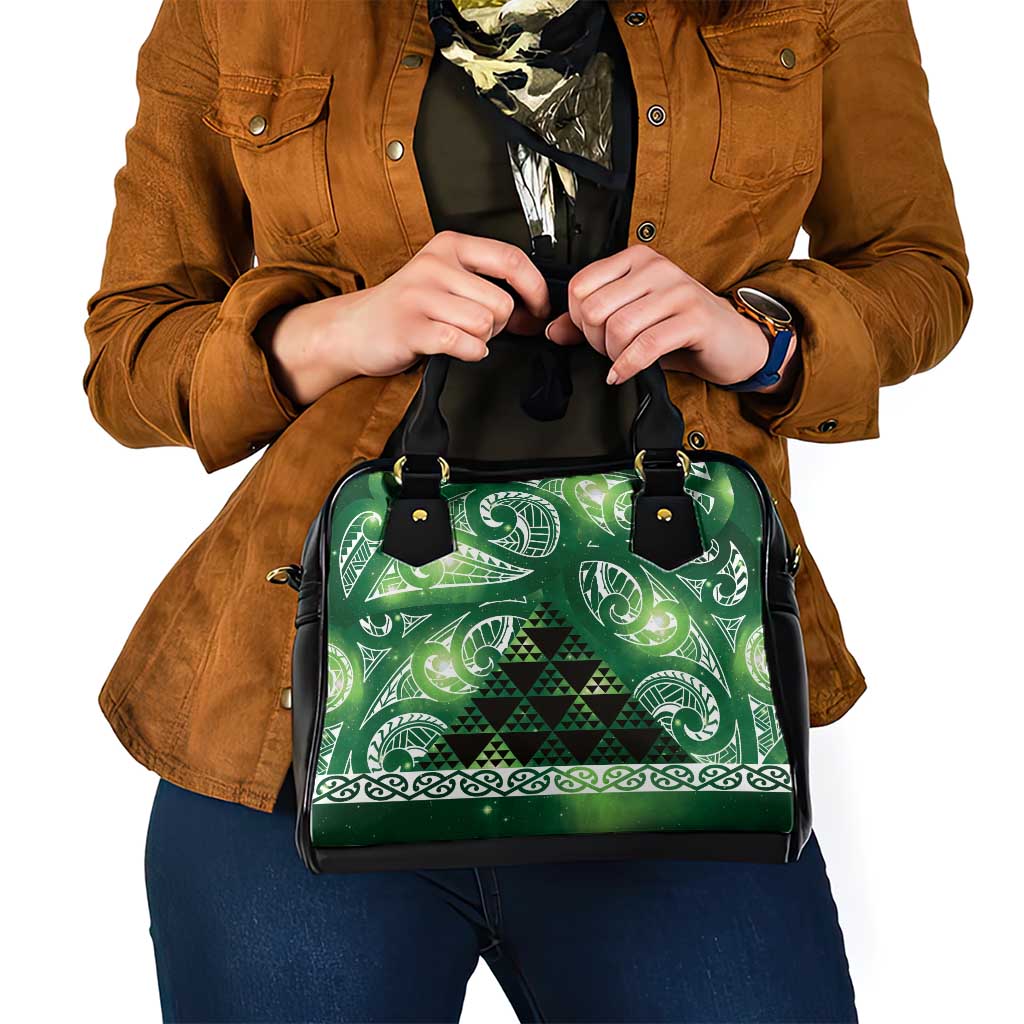 Matariki New Zealand Shoulder Handbag NZ Niho Taniwha Maori New Year Green Galaxy