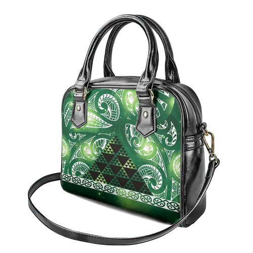 Matariki New Zealand Shoulder Handbag NZ Niho Taniwha Maori New Year Green Galaxy