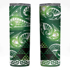 Matariki New Zealand Skinny Tumbler NZ Niho Taniwha Maori New Year Green Galaxy