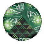 Matariki New Zealand Spare Tire Cover NZ Niho Taniwha Maori New Year Green Galaxy