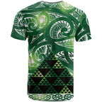 Matariki New Zealand T Shirt NZ Niho Taniwha Maori New Year Green Galaxy