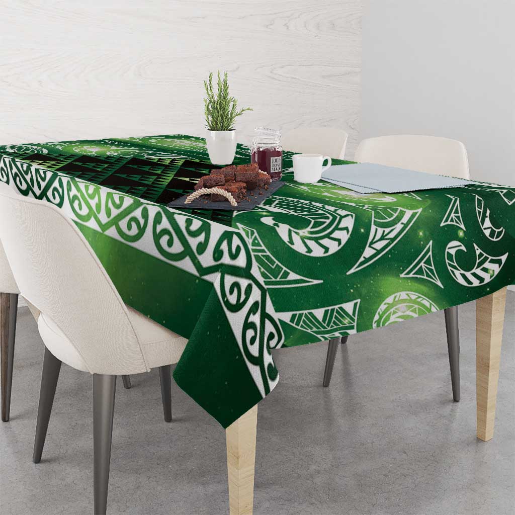 Matariki New Zealand Tablecloth NZ Niho Taniwha Maori New Year Green Galaxy