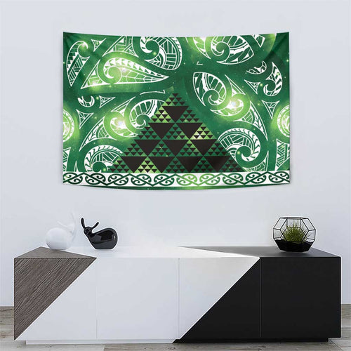Matariki New Zealand Tapestry NZ Niho Taniwha Maori New Year Green Galaxy
