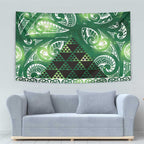 Matariki New Zealand Tapestry NZ Niho Taniwha Maori New Year Green Galaxy