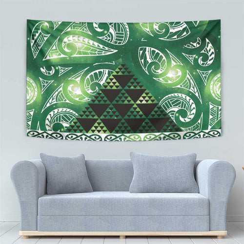 Matariki New Zealand Tapestry NZ Niho Taniwha Maori New Year Green Galaxy
