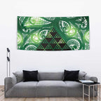 Matariki New Zealand Tapestry NZ Niho Taniwha Maori New Year Green Galaxy