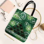 Matariki New Zealand Tote Bag NZ Niho Taniwha Maori New Year Green Galaxy
