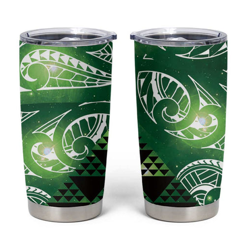 Matariki New Zealand Tumbler Cup NZ Niho Taniwha Maori New Year Green Galaxy
