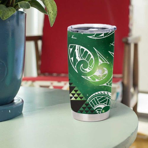 Matariki New Zealand Tumbler Cup NZ Niho Taniwha Maori New Year Green Galaxy