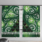 Matariki New Zealand Window Curtain NZ Niho Taniwha Maori New Year Green Galaxy