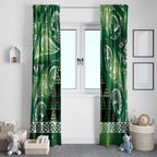 Matariki New Zealand Window Curtain NZ Niho Taniwha Maori New Year Green Galaxy