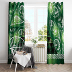Matariki New Zealand Window Curtain NZ Niho Taniwha Maori New Year Green Galaxy