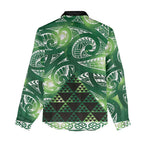Matariki New Zealand Women Casual Shirt NZ Niho Taniwha Maori New Year Green Galaxy