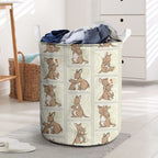 Kangaroo Australia Mother's Day Laundry Basket Mum and Joey Memory Aboriginal Stamp Seamless Style