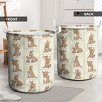 Kangaroo Australia Mother's Day Laundry Basket Mum and Joey Memory Aboriginal Stamp Seamless Style